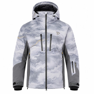 Men's Hooded Ski <b>Jacket</b> Cloud Print <b>Waterproof</b> 10,000mm Synthetic Insulated Outdoor Wear - Product Image 2