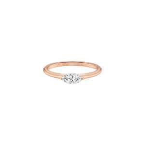Bague empilable solitaire en diamant de laboratoire taille marquise, or massif 14k 18k, style moderne minimaliste, pour usage quotidien, bande de 1,65 mm, vente en gros - Product Image 3