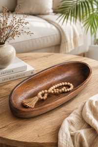 <b>Rectangular</b> Wooden Food Serving <b>Tray</b> With Durable Finish For Hotels Restaurants Cafes And Home Kitchens - Product Image 3