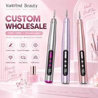 Vente en gros de perceuse à ongles sans fil 35000 tr/min, lime à ongles électrique rechargeable, logo personnalisé, fabricant OEM ODM