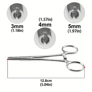 Pince chirurgicale de haute qualité pour piercing corporel, outil professionnel pour les professionnels du piercing (nez, lèvre, oreille, nombril), approuvé ISO - Product Image 2
