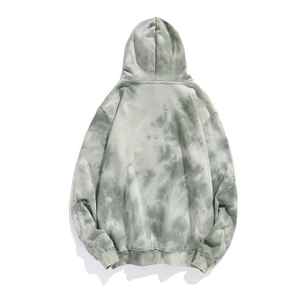 Sudadera con Capucha Unisex Verde Claro, Corte Holgado, Manga Larga, con Bolsillo, Informal, Tejida, para Otoño - Product Image 5