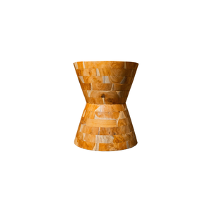 Table d'appoint en racine de teck artisanale ARTERRA Premium - Motif de grain naturel rustique, meubles pour la maison, écologiques, durables - Product Image 1