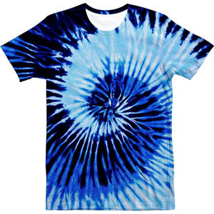 Trendy Retro Tie-Dyed Men's T-Shirts High Quality 100% Cotton Customizable Summer American Style Short-Sleeved Street Wear - Product Image 5