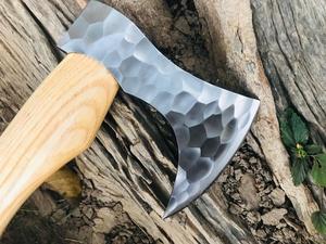 Handmade Industrial Grade Carbon Steel <b>Axe</b> <b>wood</b> Handle Survival Leather Hatchet Forged Artisan <b>Axe</b> - Product Image 3