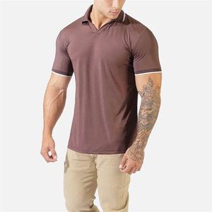 Camisetas Polo de Algodón de Color Sólido al por Mayor para Hombre, Camisetas Polo de Golf de Manga Corta de Algodón - Product Image 2