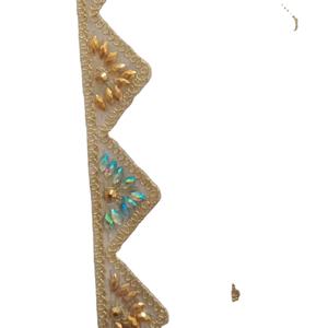 Ribete de Encaje Étnico con Lentejuelas Plateadas, Lentejuelas Doradas y Plateadas para Vestidos de Novia, Accesorios de Ropa - Product Image 1