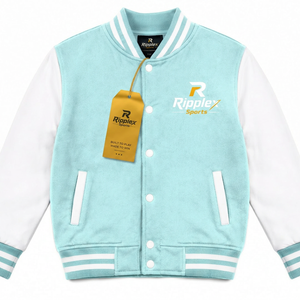 Classic kids varsity jacket with soft comfort sporty style and everyday wear for school play and fun adventures OEM ODM Service - Product Image 1