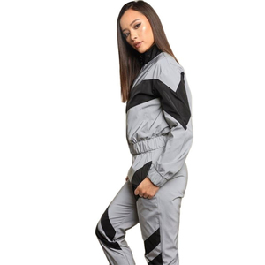 Unisex Spandex/Polyester Sporty Windbreaker Tracksuit <b>Top</b> Four-Way Stretch <b>Zipper</b> Fly Side Pockets Lightweight 2-In-1 Design for - Product Image 1