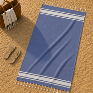 High Quality Fouta <b>Towel</b> 100% Cotton Turkish Hammam Beach <b>Towel</b> Yarn Dyed Stripe Pattern Soft Lightweight Quick Dry Wholesale - Product Image 1