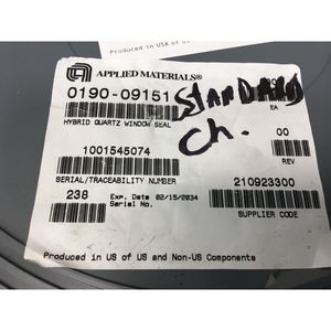 AMAT 0190-09118 <b>Seal</b>, Hybrid Quartz Window, 127566 - Trusted Global Legacy Semiconductor Equipment and Parts at - Product Image 1