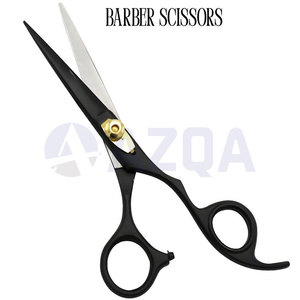 Professional Stainless Steel <b>Barber</b> Scissors and Straight Razor Grooming <b>Set</b> with Hair Thinning Shears and PU Case - Product Image 3