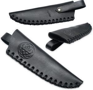 มีดแคมป์ปิ้งหัวนกไวกิ้ง ตีขึ้นรูปด้วยมือ พร้อมซองหนังแท้ ใบมีดเหล็กกล้าชุบแข็ง OEM ปรับแต่งได้ ของแท้ - Product Image 4