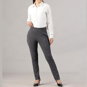 Servicios OEM, Pantalones de Mujer, Estilo Urbano, Corte Ajustado, Alta Calidad, Cintura Alta, Color Sólido - Product Image 5