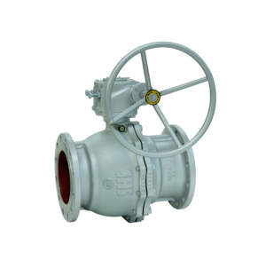 Vanne à boisseau sphérique API KS JIS DIN SCPH2 pour 10K-300A GOV GEAR, corps de vanne en acier moulé SCPH2, siège SSC13, vannes à boisseau sphérique à brides RTFE - Product Image 1