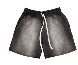 Wholesale Price Polyester cotton Canvas <b>Men's</b> Acid Wash <b>Shorts</b> Custom Digital Sun Faded Distressed Embroidery <b>Patch</b> Solid Casual - Product Image 2