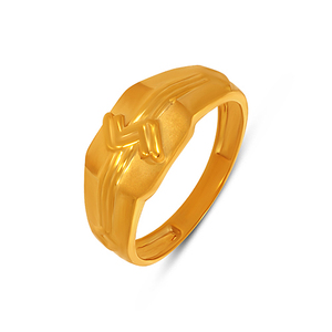 Apex Strike <b>Men</b>’s Gold <b>Ring</b> Premium 18K Yellow Gold <b>Men's</b> Lightning Bolt Signet <b>Ring</b> Modern Statement Luxury Fine Jewelry - Product Image 1