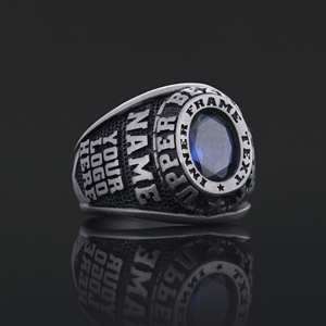 Anillo Universitario BOJ MCollege 015 Personalizado de Plata con Diamantes, Anillo de Graduación Unisex, Certificado GIA, Micro, Bajo Precio - Product Image 2