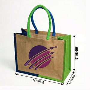 Bolsa de Compras de Yute Premium Laminada, Ecológica, Reutilizable, con Asas Acolchadas, Bolsa de Supermercado Promocional con Impresión Personalizada - Product Image 2