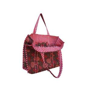 Art&Art Customized Quilted 100% Cotton Casual Party <b>Large</b> Floral <b>Shoulder</b> Handle Tote <b>Bag</b> New Style High-Capacity Washable - Product Image 6