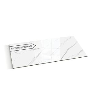 Carrelage en porcelaine polie 60x120 cm pour appartement, carrelage mural en porcelaine polie effet marbre pour salon - Product Image 1