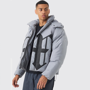 New Style Custom Design <b>Gothic</b> Extreme Heavy Filled Hooded Puffer Men's <b>Jackets</b> Stand Up Collar Quilted Down Puffer <b>Jacket</b> - Product Image 1
