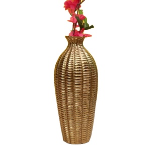 กระถางต้นไม้ทำจากโลหะทันสมัยคุณภาพสูงแจกันตั้งโต๊ะทำจากอลูมิเนียมใหม่สำหรับจัดแสดงในร่มของตกแต่งในงานแต่งงานบ้านห้องนั่งเล่น - Product Image 5