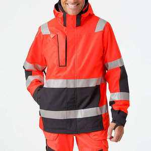 Vestes de sécurité imperméables et respirantes en polyester pour hommes, vêtements de travail haute visibilité réfléchissants, manteaux de pluie pour travaux en basse température, certifiés EN - Product Image 4