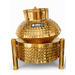 Stainless steel pani-puri matka with a <b>stand</b> - Product Image 1