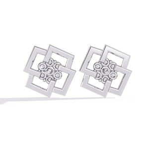 Pendientes de Diamantes Cultivados en Laboratorio con Corte Redondo de Diseño Único, Oro de 14K, Certificados por IGI, para Regalo, Fiesta y Aniversario - Product Image 3