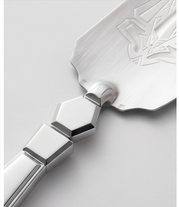 Cuchillo para Pastel de Acero Inoxidable con Diseño de Logotipo en Relieve, Forma Irregular, Antiadherente, Apto para Lavavajillas, para Decoración de Pasteles y Fiestas - Product Image 2