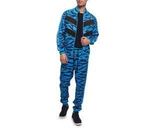 Conjunto Deportivo para Hombre 2026, Estampado de Tigre Azul, Cierre Completo, Transpirable, Poliéster, Manga Larga, Corte Regular, para Primavera - Product Image 5