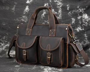 Bolsos de cuero para portátil de alta calidad para hombre, estilo casual, con gran capacidad y características duraderas. - Product Image 1