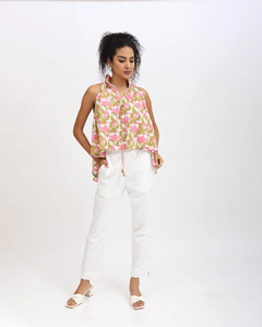 Top col en V imprimé floral pour femmes Top col en V imprimé floral - Product Image 1