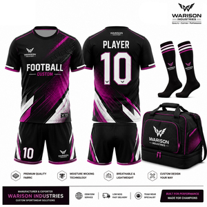 Custom Football Jersey Set Team Soccer Uniform Sublimation Sportswear Kit with Shorts Socks Training Bag - Product Image 1