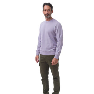 Sweat-shirt à col rond en molleton d'hiver 100% coton de haute qualité, broderie de logo personnalisée, teinture unie, respectueux de l'environnement, pour hommes, OEM - Product Image 3