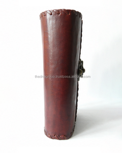 Vente en gros DNA Group unique traditionnel indien fabriqué à la main en cuir blanc fermoir pour cahier fermeture cousu sur le côté quantité minimale de commande marron 25 pièces - Product Image 2