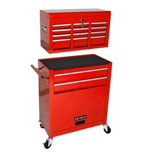 High Capacity 8-Drawer <b>Rolling</b> <b>Tool</b> Chest with Wheels RED-Convenient <b>Tool</b> Storage Cabinet - Product Image 6