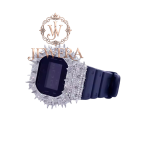Premium Quality Elegant Mossinate Rubber Diamond <b>Watch</b> Genuine Diamonds <b>for</b> Everyday Wear Available <b>for</b> Export Price - Product Image 2