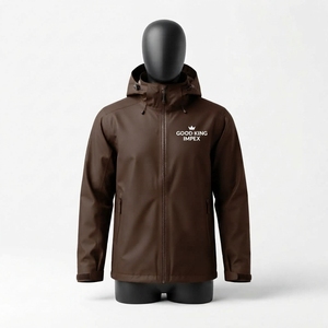 Custom Logo Men Waterproof <b>Rain</b> <b>Jacket</b> Full Zip <b>Hooded</b> Lightweight Outdoor Sportswear <b>Rain</b> <b>Jacket</b> - Product Image 4