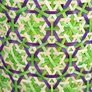 2025 Meilleure vente panier de rangement en bambou écologique en osier tissé à la main pour cuisine blanchisserie conception multifonction naturel/vert - Product Image 4