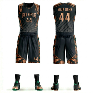 Tenues de basketball pour hommes, maillots et shorts de basketball sur mesure, vêtements de sport, uniformes de basketball à prix réduits pour les équipes de jeunes, en gros - Product Image 1