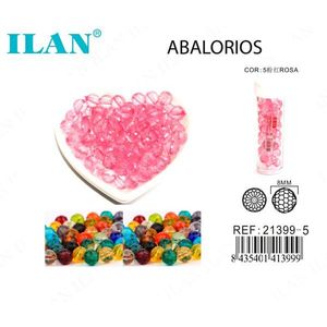 ILAN Abalorios Redondos de 8mm Color Rosa para la Creación de Joyas - Product Image 1