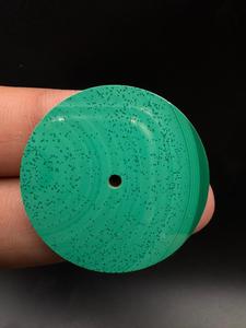 Natural Malachite Watch Dial : 31.50 mm Round One Sided Polished Watch <b>Face</b> - Product Image 3