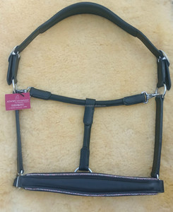 Halter de cheval en cuir de qualité supérieure avec muserolle en cristal rose | équipement d'équitation | licou de cheval rembourré Grossiste Fabricant - Product Image 2