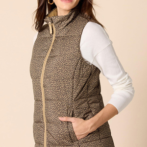 Winter Custom <b>Cropped</b> Sleeveless Women's Waterproof Breathable Windproof <b>Zip</b>-<b>Up</b> Quilted Padding Eco-Friendly Canvas Reversible - Product Image 5