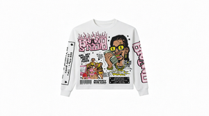 <b>Men's</b> Long Sleeve Crewneck Sweatshirt With Bold Graphic Print Street Style Design Regular Fit O-Neck - Product Image 2