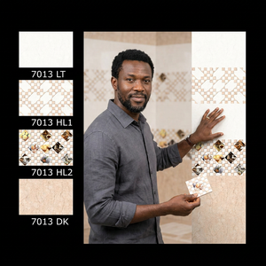 Azulejos de Pared de Cerámica con Acabado Brillante y Diseño Floral para Cocina y Baño, 250x375mm - Product Image 5