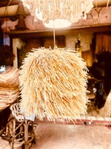 2026 Collection KRAFTERS Modern Raffia hanging Pendant Lights - celling <b>Decorations</b> inside and outside Raffia Chandeliers - Product Image 3