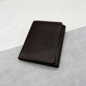 Real Cowhide Genuine Leather Tri Fold <b>Wallet</b> <b>Men</b> Custom Logo Leather <b>Card</b> <b>Holder</b> Slim Compact <b>Mens</b> Purse LTW-0167 - Product Image 3